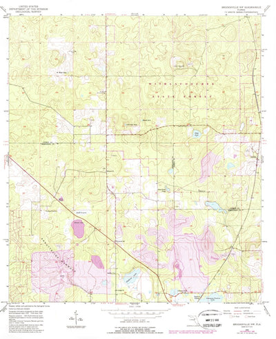 United States Geological Survey Brooksville NW, FL (1954, 24000-Scale) digital map