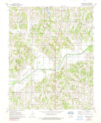 United States Geological Survey Brooksville, OK (1972, 24000-Scale) digital map