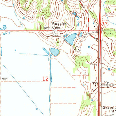 United States Geological Survey Brooksville, OK (1972, 24000-Scale) digital map