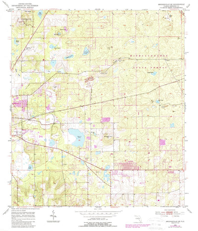 United States Geological Survey Brooksville SE, FL (1954, 24000-Scale) digital map