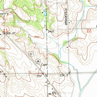 United States Geological Survey Brookville, IL (1983, 24000-Scale) digital map