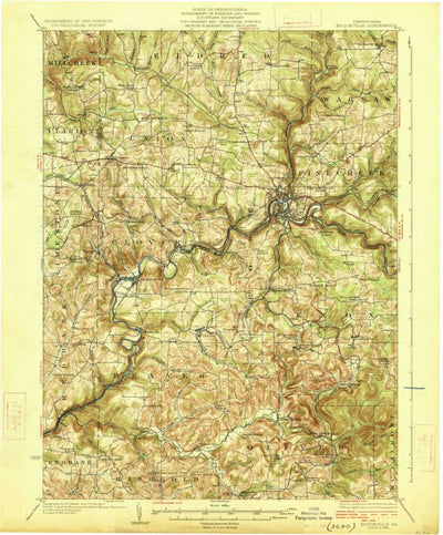United States Geological Survey Brookville, PA (1926, 62500-Scale) digital map