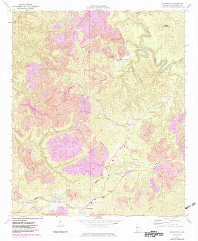 United States Geological Survey Brookwood, AL (1974, 24000-Scale) digital map