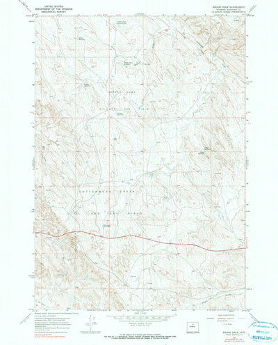 United States Geological Survey Broom Draw, WY (1967, 24000-Scale) digital map