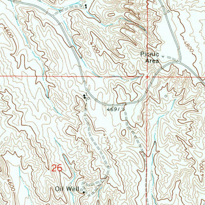 United States Geological Survey Broom Draw, WY (1967, 24000-Scale) digital map