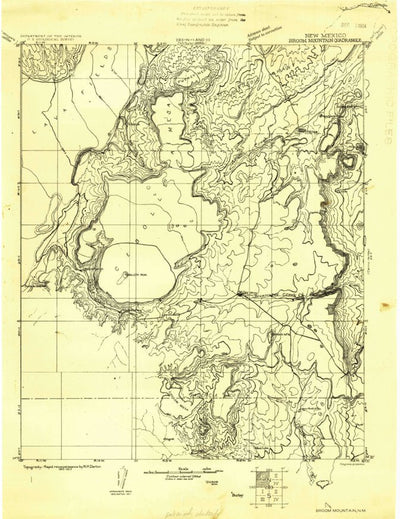 United States Geological Survey Broom Mountain, NM (1917, 125000-Scale) digital map