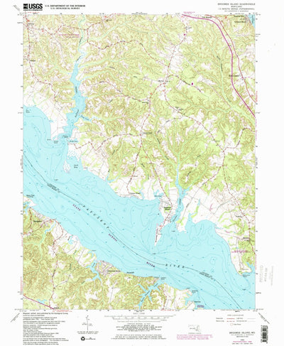 United States Geological Survey Broomes Island, MD (1963, 24000-Scale) digital map