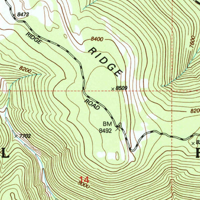 United States Geological Survey Broomtail Ridge, MT (1997, 24000-Scale) digital map