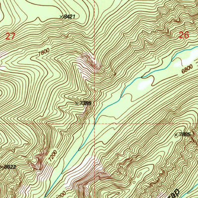 United States Geological Survey Broomtail Ridge, MT (1997, 24000-Scale) digital map