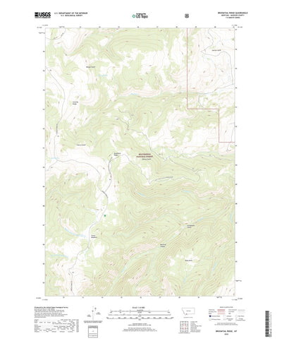 United States Geological Survey Broomtail Ridge, MT (2020, 24000-Scale) digital map