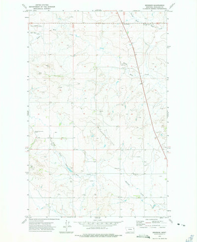 United States Geological Survey Brorson, MT (1972, 24000-Scale) digital map