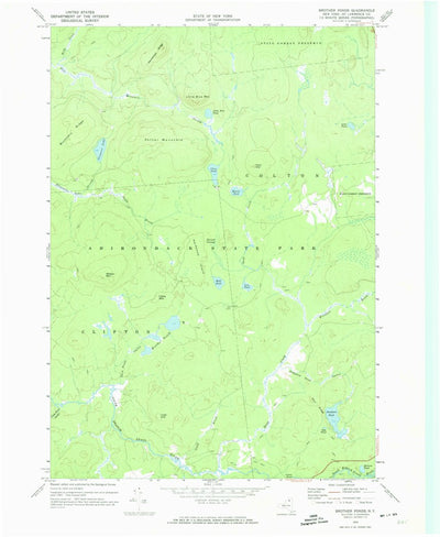 United States Geological Survey Brother Ponds, NY (1970, 24000-Scale) digital map