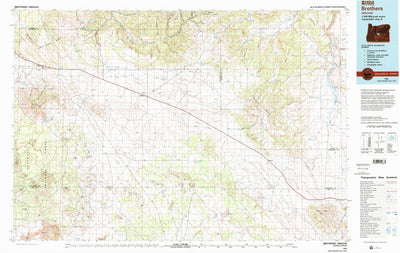 United States Geological Survey Brothers, OR (1983, 100000-Scale) digital map
