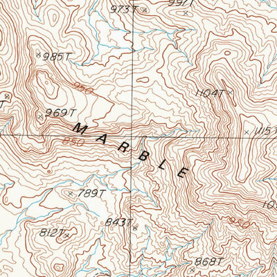 United States Geological Survey Brown Buttes, CA (1985, 24000-Scale) digital map