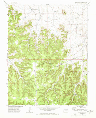 United States Geological Survey Brown Canyon, CO (1972, 24000-Scale) digital map