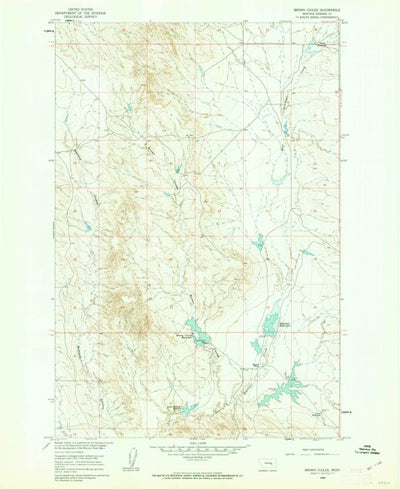 United States Geological Survey Brown Coulee, MT (1960, 24000-Scale) digital map