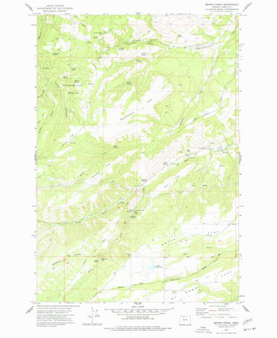 United States Geological Survey Brown Creek, OR (1974, 24000-Scale) digital map