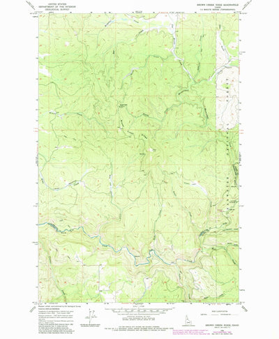 United States Geological Survey Brown Creek Ridge, ID (1966, 24000-Scale) digital map