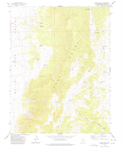 United States Geological Survey Brown Knoll, NV (1977, 24000-Scale) digital map