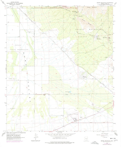 United States Geological Survey Brown Mountain, AZ (1968, 24000-Scale) digital map
