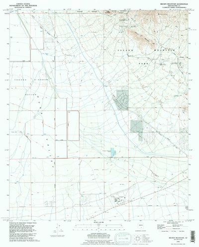 United States Geological Survey Brown Mountain, AZ (1992, 24000-Scale) digital map