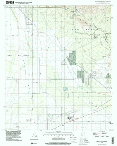 United States Geological Survey Brown Mountain, AZ (1996, 24000-Scale) digital map
