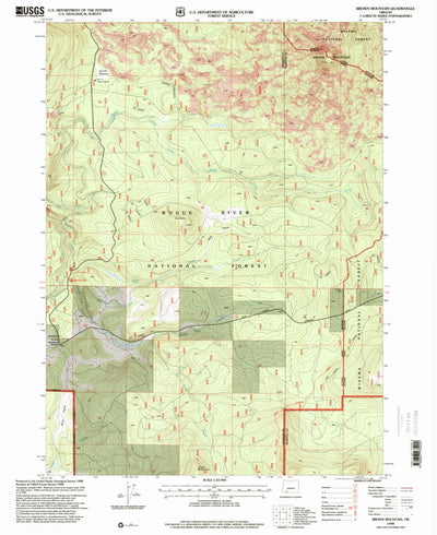 United States Geological Survey Brown Mountain, OR (1998, 24000-Scale) digital map