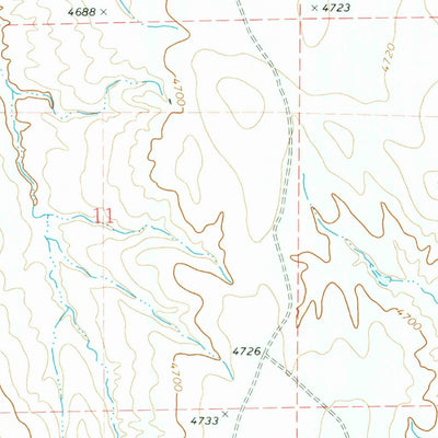 United States Geological Survey Brown Ranch, WY (1972, 24000-Scale) digital map
