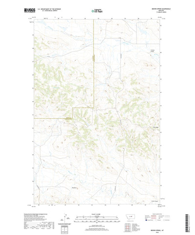 United States Geological Survey Brown Spring, MT (2020, 24000-Scale) digital map