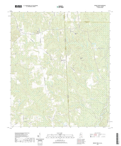 United States Geological Survey Brown Town, MS (2020, 24000-Scale) digital map