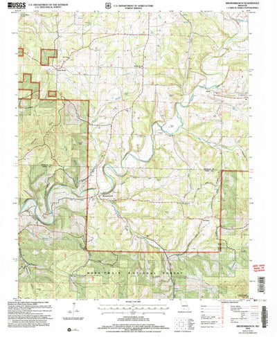United States Geological Survey Brownbranch, MO (2004, 24000-Scale) digital map
