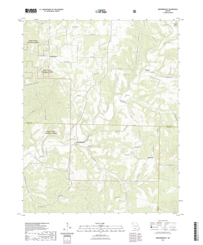 United States Geological Survey Brownbranch, MO (2021, 24000-Scale) digital map