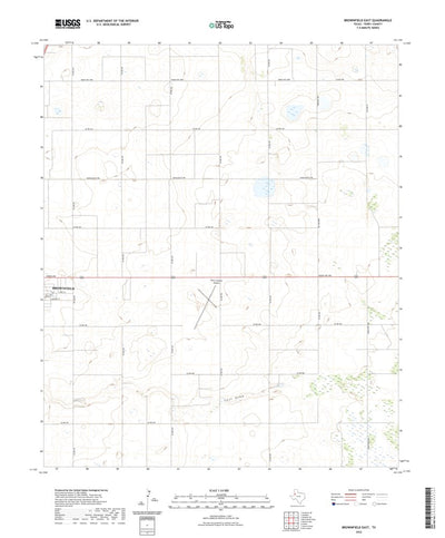 United States Geological Survey Brownfield East, TX (2022, 24000-Scale) digital map