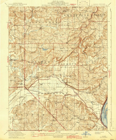 United States Geological Survey Brownfield, IL-KY (1917, 62500-Scale) digital map