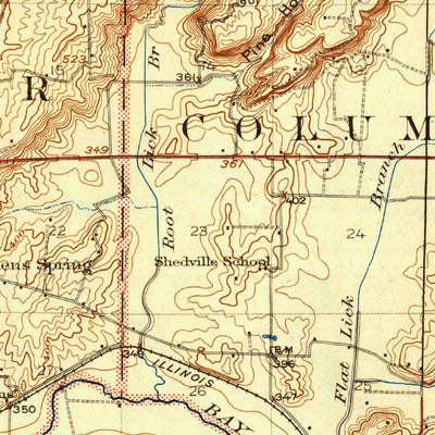 United States Geological Survey Brownfield, IL-KY (1917, 62500-Scale) digital map