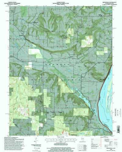 United States Geological Survey Brownfield, IL-KY (1996, 24000-Scale) digital map