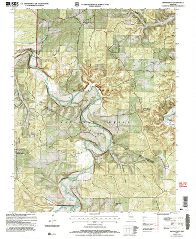 United States Geological Survey Brownfield, MO (2004, 24000-Scale) digital map