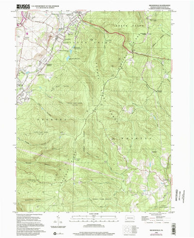 United States Geological Survey Brownfield, PA (1964, 24000-Scale) digital map