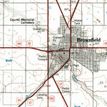 United States Geological Survey Brownfield, TX (1985, 100000-Scale) digital map