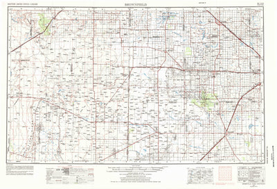 United States Geological Survey Brownfield, TX-NM (1954, 250000-Scale) digital map