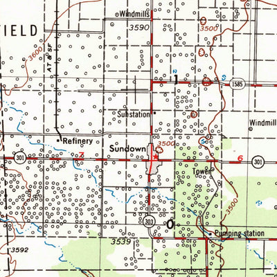 United States Geological Survey Brownfield, TX-NM (1954, 250000-Scale) digital map