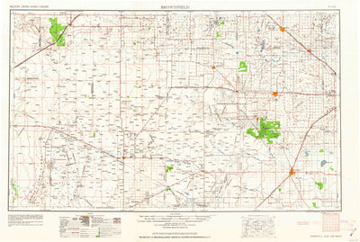 United States Geological Survey Brownfield, TX-NM (1962, 250000-Scale) digital map