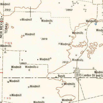 United States Geological Survey Brownfield, TX-NM (1962, 250000-Scale) digital map