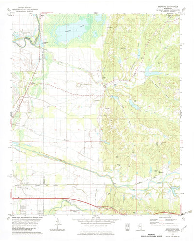 United States Geological Survey Browning, MS (1982, 24000-Scale) digital map