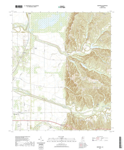 United States Geological Survey Browning, MS (2021, 24000-Scale) digital map