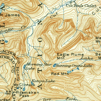 United States Geological Survey Browning, MT (1901, 125000-Scale) digital map