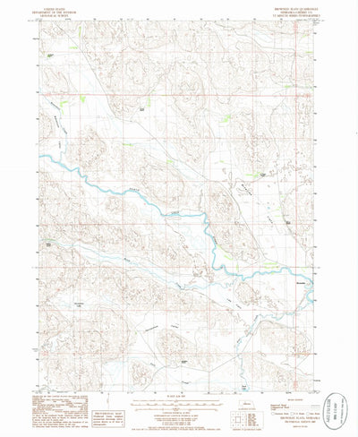 United States Geological Survey Brownlee Flats, NE (1985, 24000-Scale) digital map