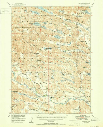 United States Geological Survey Brownlee, NE (1951, 62500-Scale) digital map