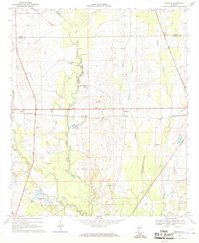 United States Geological Survey Browns, AL (1968, 24000-Scale) digital map