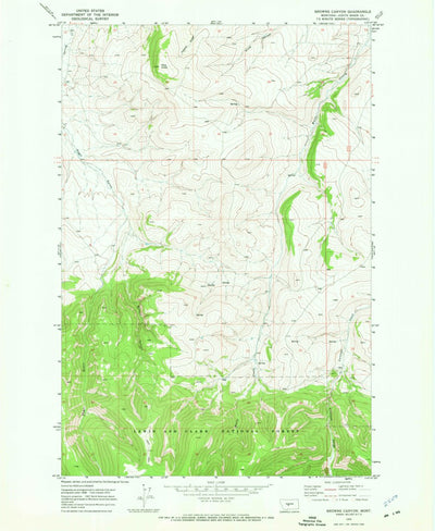 United States Geological Survey Browns Canyon, MT (1970, 24000-Scale) digital map